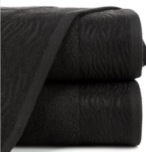 Ręcznik - dafne - 50x90 żakardowy z elegancką bordiurą czarny