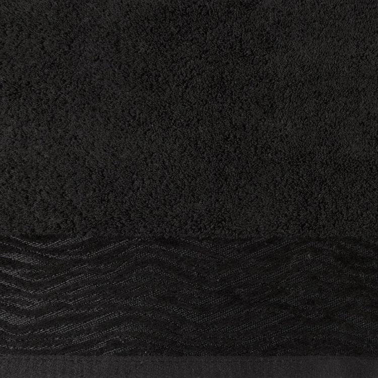 Ręcznik - dafne - 50x90 żakardowy z elegancką bordiurą czarny