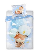 KOMPLET POŚCIELI - przytulaki lisek - 100x135 - 100% BAWEŁNA na zamek