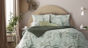 KOMPLET POŚCIELI - montenegro - 220x200 z roślinnym nadrukiem z bawełna na zamek